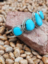 Load image into Gallery viewer, TURQUOISE 5 STONE CUFF BRACELET - CASTLE DOME