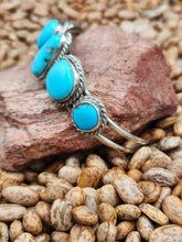 Load image into Gallery viewer, TURQUOISE 5 STONE CUFF BRACELET - CASTLE DOME