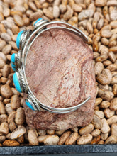Load image into Gallery viewer, TURQUOISE 5 STONE CUFF BRACELET - CASTLE DOME