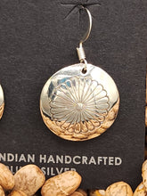 Load image into Gallery viewer, STERLING SILVER PILLOW STAMPED DISK EARRINGS  - INA NEZ
