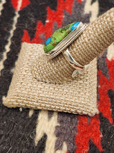 Load image into Gallery viewer, GREEN COPPER TURQUOISE RING -SIZE 9 -TEARDROP SHAPED