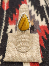 Load image into Gallery viewer, TIGER EYE RING - SIZE 6 - TEARDROP SHAPED