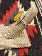 Load image into Gallery viewer, TIGER EYE RING - SIZE 6 - TEARDROP SHAPED