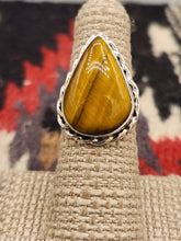 Load image into Gallery viewer, TIGER EYE RING - SIZE 6 - TEARDROP SHAPED
