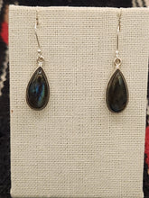 Load image into Gallery viewer, LABRADORITE TEARDROP EARRINGS