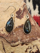 Load image into Gallery viewer, LABRADORITE TEARDROP EARRINGS