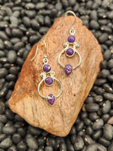 Load image into Gallery viewer, PURPLE COPPER TURQUOISE EARRINGS