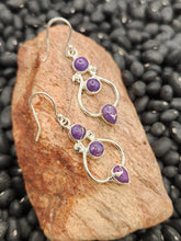 Load image into Gallery viewer, PURPLE COPPER TURQUOISE EARRINGS