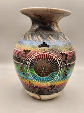 Load image into Gallery viewer, COLORED HORSEHAIR POTTERY VASE - CAROL BENALLY