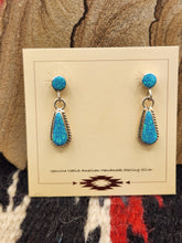 Load image into Gallery viewer, BLUE OPAL ZUNI EARRINGS - CLIFTON CHEAMA
