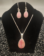 Load image into Gallery viewer, RHODOCROSITE NECKLACE & EARRING SET