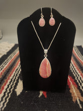 Load image into Gallery viewer, RHODOCROSITE NECKLACE & EARRING SET