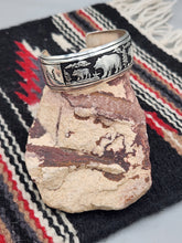 Load image into Gallery viewer, BEAR OVERLAY STERLING SILVER CUFF BRACELET - TOMMY & ROSITA SINGER