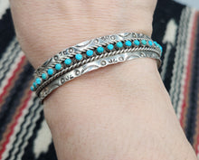 Load image into Gallery viewer, ZUNI TURQUOISE SNAKE EYE CUFF BRACELET - JASON & PEARL UKESTINE