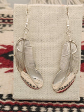 Load image into Gallery viewer, STERLING SILVER LARGE FEATHER EARRINGS  - CHESTER CHARLEY
