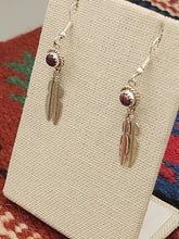 Load image into Gallery viewer, PURPLE SPINY OYSTER FEATHER EARRINGS  - SHARON MCCARTHY
