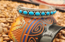 Load image into Gallery viewer, TURQUOISE 10 SLEEPING BEAUTY CUFF BRACELET- PAUL LIVINGSTON
