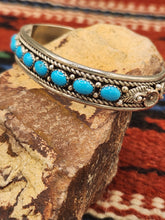 Load image into Gallery viewer, TURQUOISE 10 SLEEPING BEAUTY CUFF BRACELET- PAUL LIVINGSTON