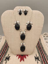 Load image into Gallery viewer, ONYX 4 STONE NECKLACE & EARRING SET - KIRK SMITH