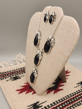 Load image into Gallery viewer, ONYX 4 STONE NECKLACE & EARRING SET - KIRK SMITH