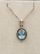 Load image into Gallery viewer, BLUE TOPAZ NECKLACE & EARRINGS SET - OVAL