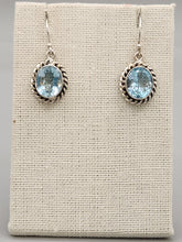 Load image into Gallery viewer, BLUE TOPAZ NECKLACE & EARRINGS SET - OVAL