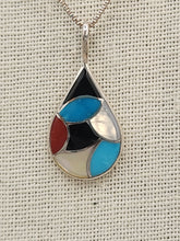 Load image into Gallery viewer, MULTI STONE INLAY PENDANT - ZUNI - DERRICK & LORELIA CHAVEZ