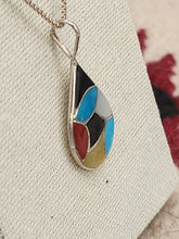Load image into Gallery viewer, MULTI STONE INLAY PENDANT - ZUNI - DERRICK & LORELIA CHAVEZ