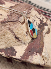 Load image into Gallery viewer, MULTI STONE INLAY PENDANT - ZUNI - DERRICK & LORELIA CHAVEZ