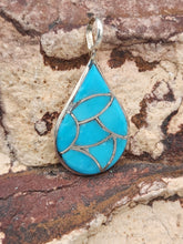 Load image into Gallery viewer, MULTI STONE INLAY PENDANT - ZUNI - DERRICK & LORELIA CHAVEZ