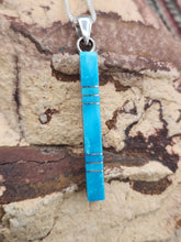 Load image into Gallery viewer, TURQUOISE INLAY PENDANT- ZUNI - MADARREL KALLESTEWA