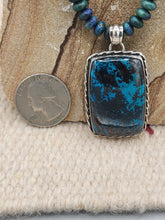 Load image into Gallery viewer, CHRYSOCOLLA NECKLACE & EARRINGS - RECTANGLE
