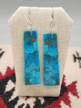 Load image into Gallery viewer, TURQUOISE PADDLE LONG EARRINGS - MARCELLA CASTILLO
