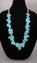 Load image into Gallery viewer, VINTAGE STACKED TURQUOISE SUNFACE KACHINA FETISH NECKLACE - ZUNI