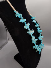 Load image into Gallery viewer, VINTAGE STACKED TURQUOISE SUNFACE KACHINA FETISH NECKLACE - ZUNI