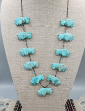 Load image into Gallery viewer, VINTAGE TURQUOISE BUFFALO FETISH NECKLACE - ZUNI