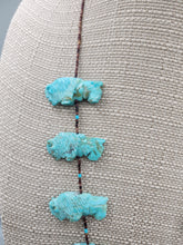 Load image into Gallery viewer, VINTAGE TURQUOISE BUFFALO FETISH NECKLACE - ZUNI