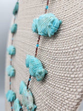Load image into Gallery viewer, VINTAGE TURQUOISE BUFFALO FETISH NECKLACE - ZUNI