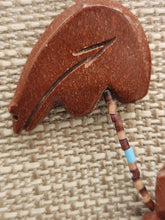 Load image into Gallery viewer, PIPESTONE BEAR FETISH NECKLACE - ZUNI