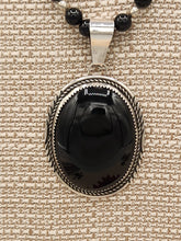 Load image into Gallery viewer, ONYX PENDANT ON 6MM BEADS - HARRISON YAZZIE
