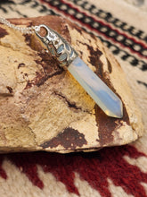 Load image into Gallery viewer, OPALITE CRYSTAL POINT NECKLACE- 24"