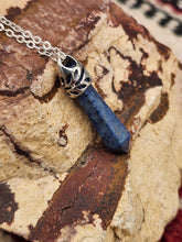 Load image into Gallery viewer, LAPIS CRYSTAL POINT NECKLACE - 24"