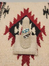 Load image into Gallery viewer, TURQUOISE & CORAL CHIP INLAY BYPASS RING - SIZE 8.5 - JOLEEN YAZZIE