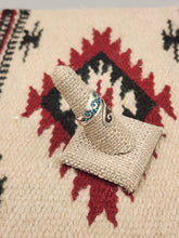 Load image into Gallery viewer, TURQUOISE & CORAL CHIP INLAY BYPASS RING - SIZE 8.5 - JOLEEN YAZZIE