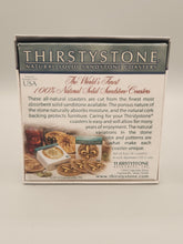 Load image into Gallery viewer, FEATHER MEDALLION SANDSTONE COASTERS