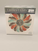 Load image into Gallery viewer, FEATHER MEDALLION SANDSTONE COASTERS