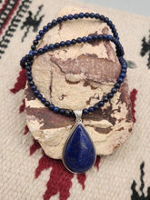 Load image into Gallery viewer, LAPIS PENDANT & EARRINGS SET - TEARDROP