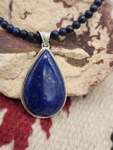 Load image into Gallery viewer, LAPIS PENDANT & EARRINGS SET - TEARDROP