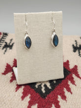 Load image into Gallery viewer, LABRADORITE DIAMOND SHAPED EARRINGS