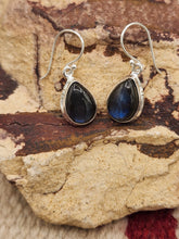 Load image into Gallery viewer, LABRADORITE TEARDROP EARRINGS